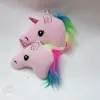 Plush toy Unicorn keychain, plush doll pendant, unicorn pendant keychain, unicorn colorful fur Item Picture